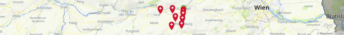 Map view for Pharmacies emergency services nearby Sankt Margarethen an der Sierning (Sankt Pölten (Land), Niederösterreich)